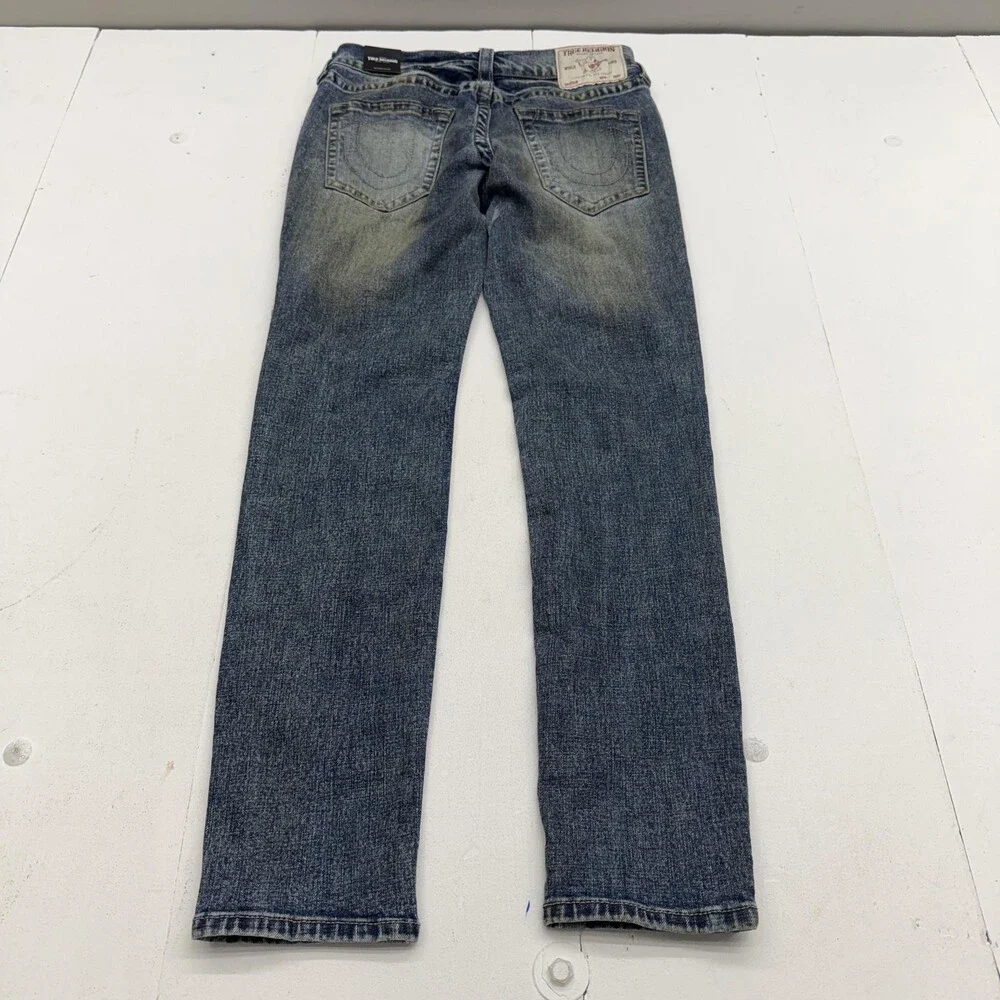 True Religion Rocco Relaxed Skinny Jeans Mens 29x32 Blue Stretch Denim Pants